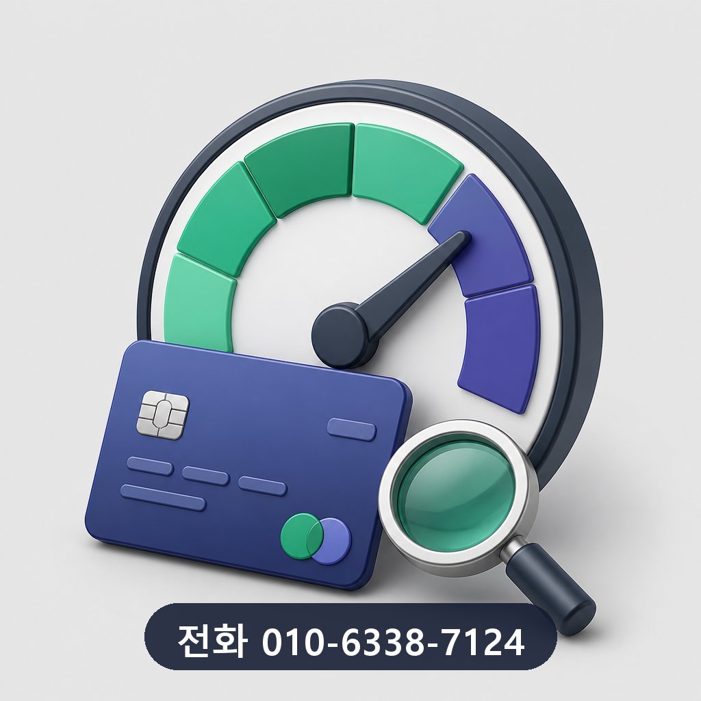 신용카드 현금화 한도 확인 이미지 · 문의 010-6338-7124